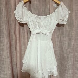 Amazon White Off-Shoulder Romper